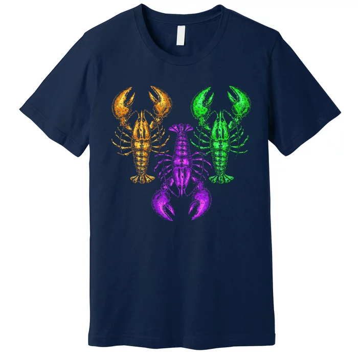 Carnival Costume Party Parade Crawfish Lover Gift Mardi Gras Premium T-Shirt