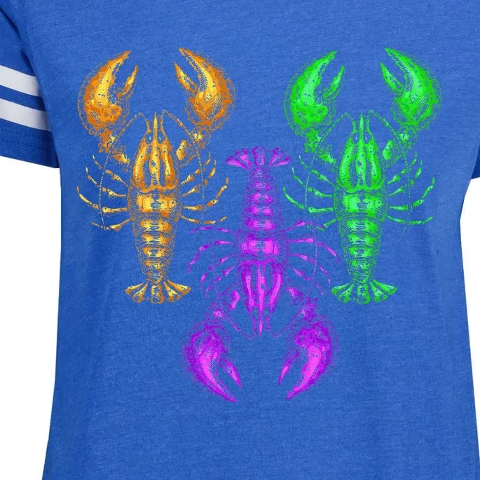 Carnival Costume Party Parade Crawfish Lover Gift Mardi Gras Enza Ladies Jersey Football T-Shirt