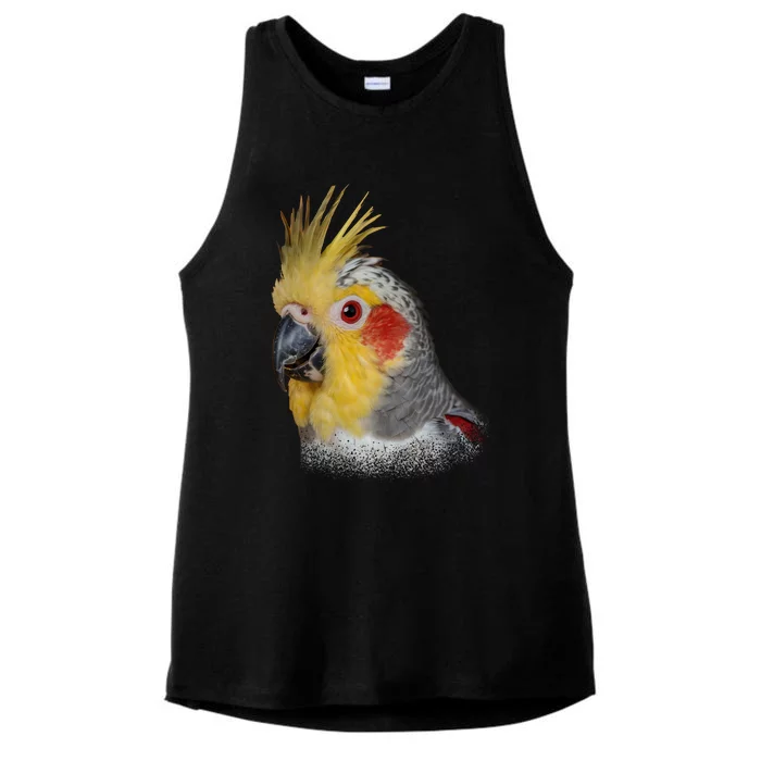 Captivating Cockatiel Portrait Ladies Tri-Blend Wicking Tank