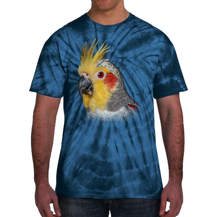 Captivating Cockatiel Portrait Tie-Dye T-Shirt