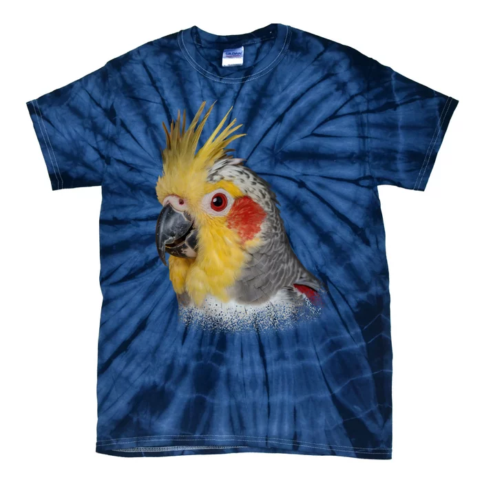 Captivating Cockatiel Portrait Tie-Dye T-Shirt