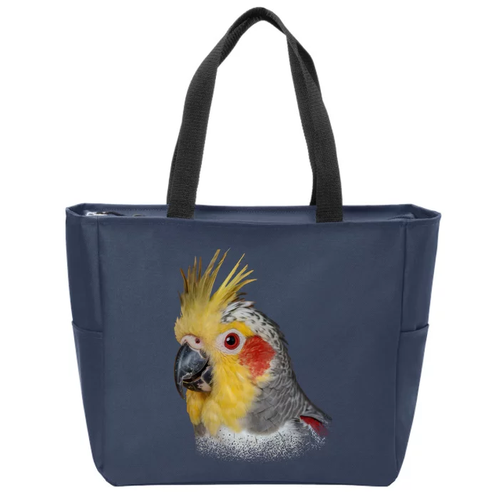 Captivating Cockatiel Portrait Zip Tote Bag