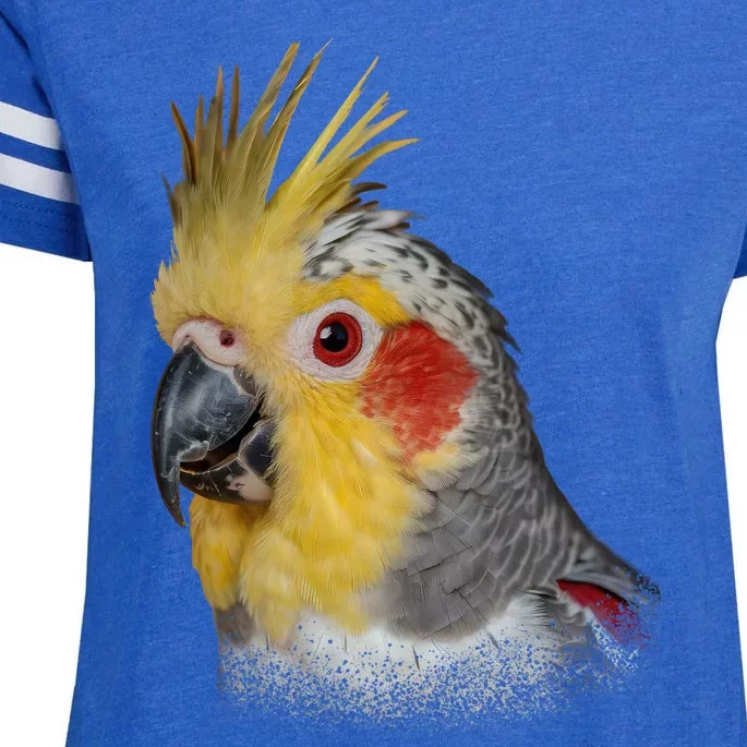 Captivating Cockatiel Portrait Enza Ladies Jersey Football T-Shirt