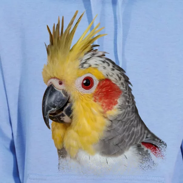 Captivating Cockatiel Portrait Unisex Surf Hoodie