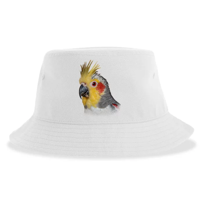 Captivating Cockatiel Portrait Sustainable Bucket Hat