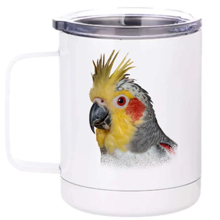 Captivating Cockatiel Portrait Front & Back 12oz Stainless Steel Tumbler Cup