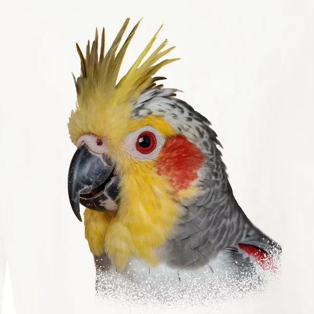 Captivating Cockatiel Portrait Cropped Pullover Crew