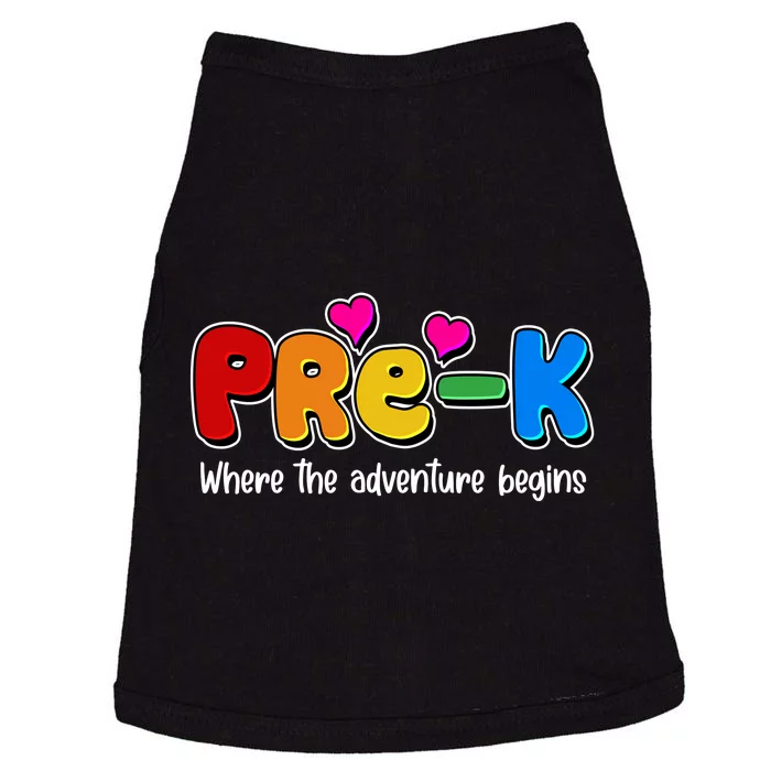 Cute Colorful Pre K Where The Adventure Begins Doggie Tank