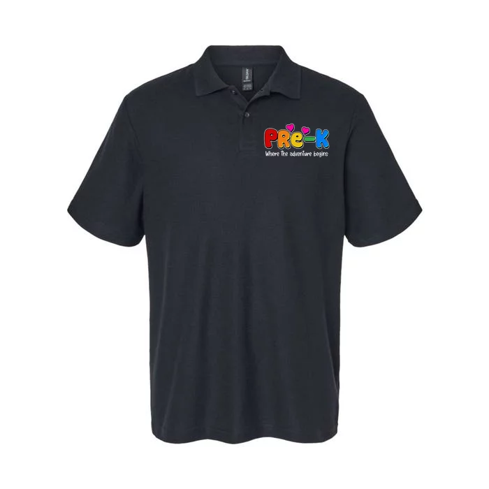 Cute Colorful Pre K Where The Adventure Begins Softstyle Adult Sport Polo