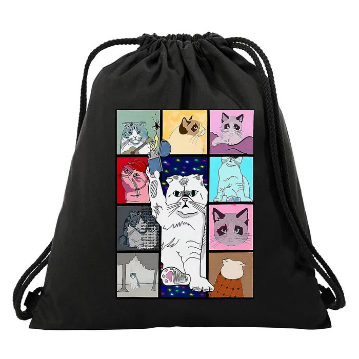 Cute Cat Purring In My Lap Cause It Loves Me Cat Lover Drawstring Bag