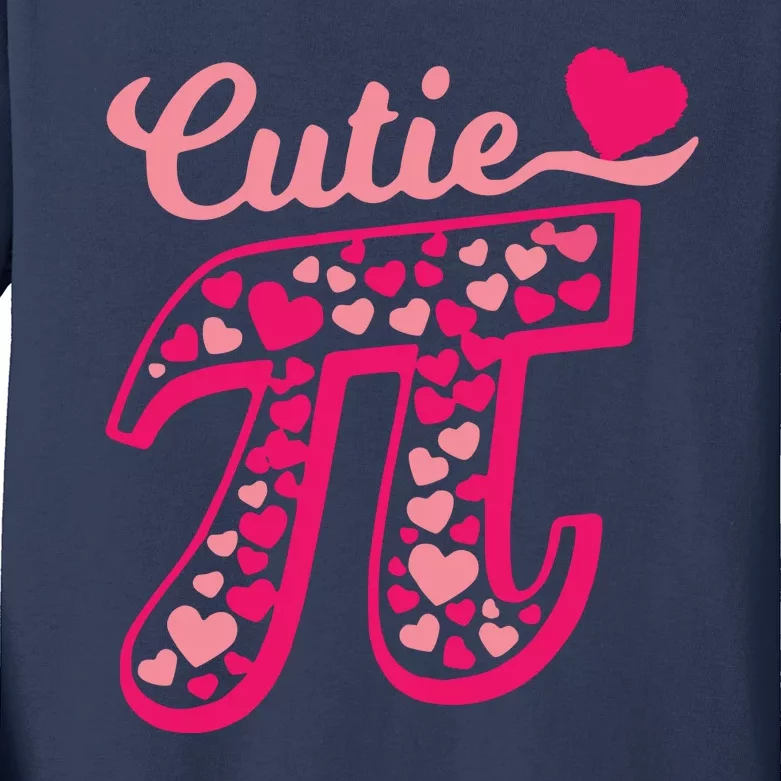 Cool Cutie Pi Love Pi Kids Long Sleeve Shirt