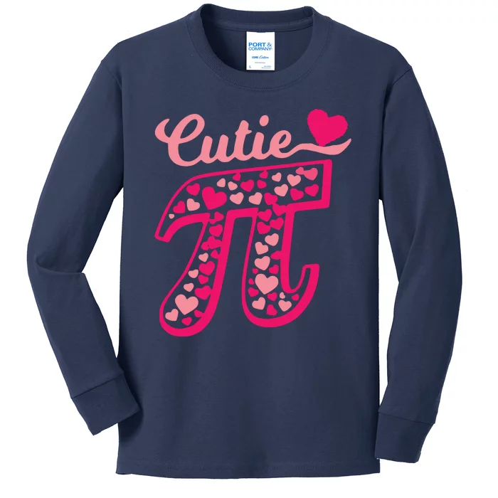 Cool Cutie Pi Love Pi Kids Long Sleeve Shirt