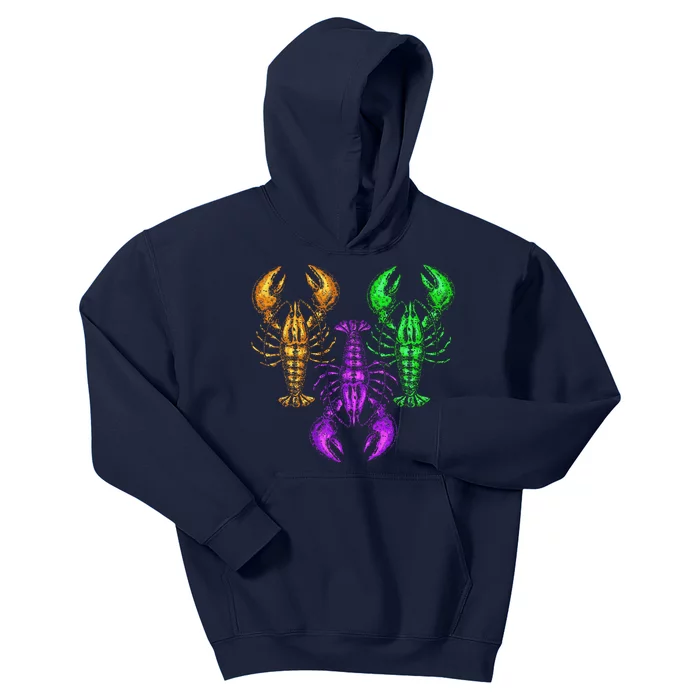 Carnival Costume Party Parade Crawfish Lover Gift Mardi Gras Kids Hoodie