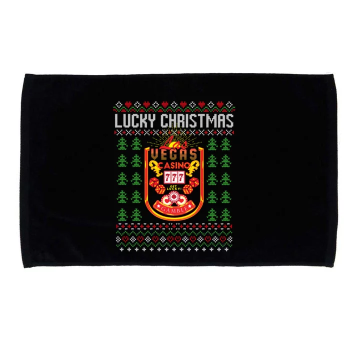 Christmas Casino Poker Gambling Las Vegas Ugly Xmas Sweater Meaningful Gift Microfiber Hand Towel