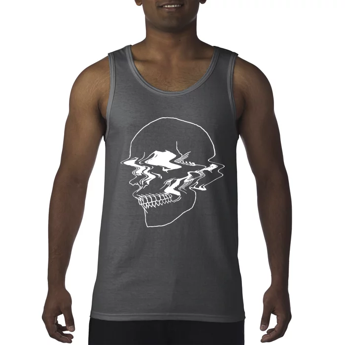 Creepy Cool Pastel Vaporwave Skull Tank Top