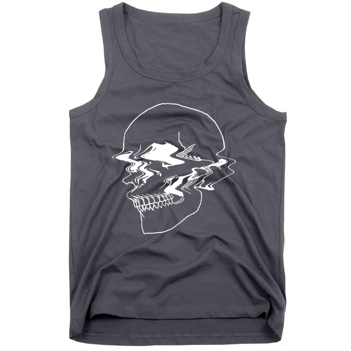 Creepy Cool Pastel Vaporwave Skull Tank Top