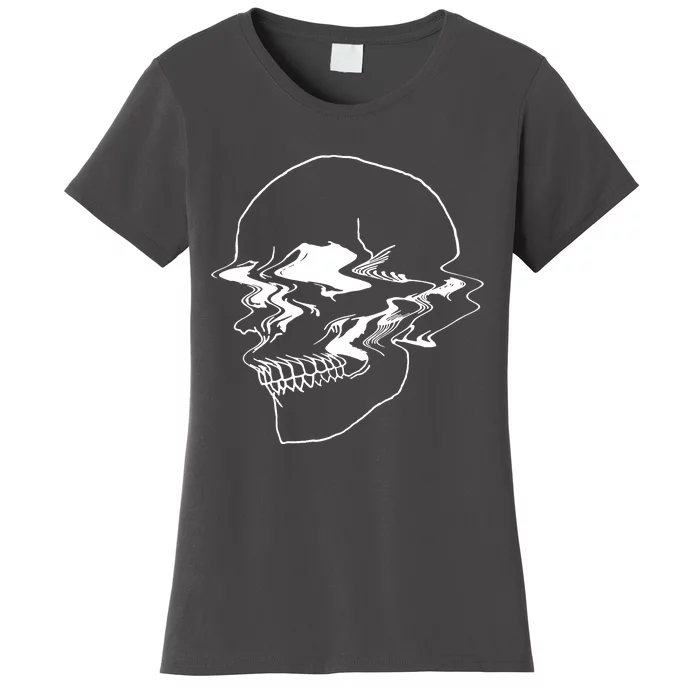 Creepy Cool Pastel Vaporwave Skull Women's T-Shirt