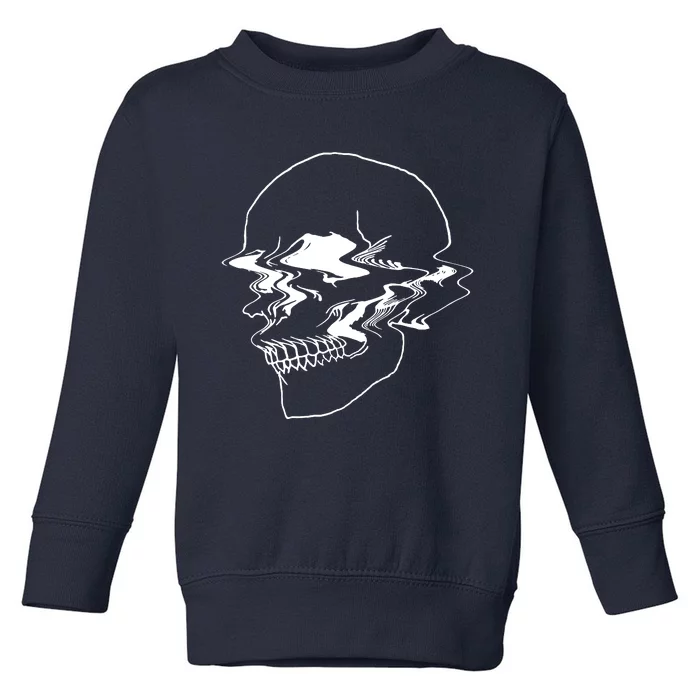 Creepy Cool Pastel Vaporwave Skull Toddler Sweatshirt