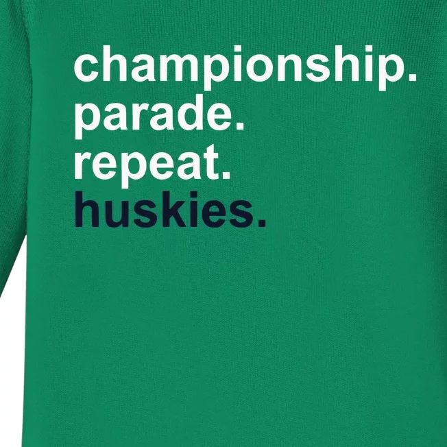 Cprh Championship Parade Repeat Huskies Baby Long Sleeve Bodysuit