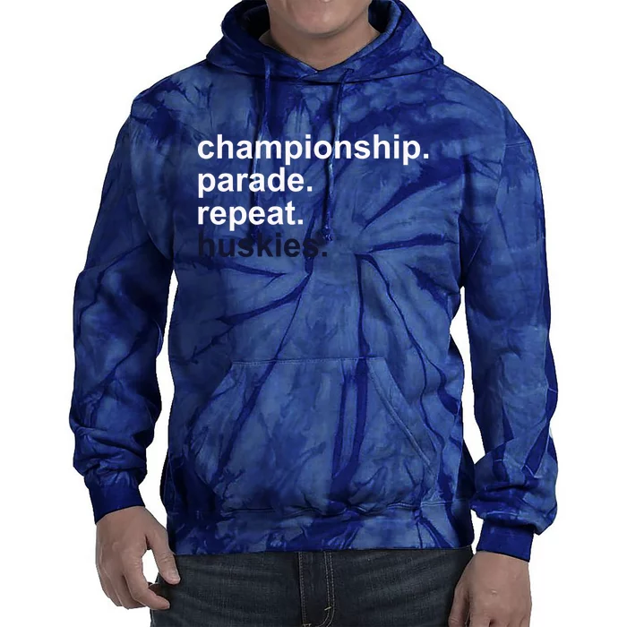 Cprh Championship Parade Repeat Huskies Tie Dye Hoodie