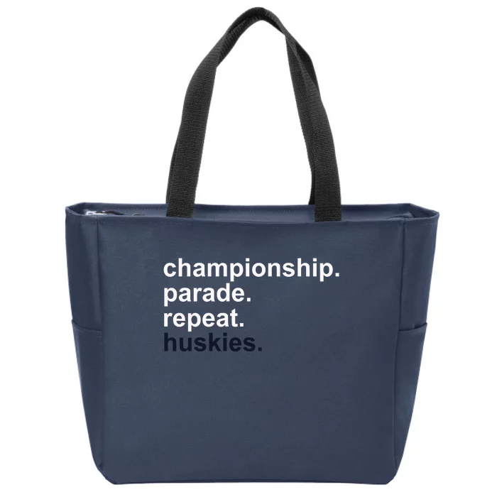 Cprh Championship Parade Repeat Huskies Zip Tote Bag