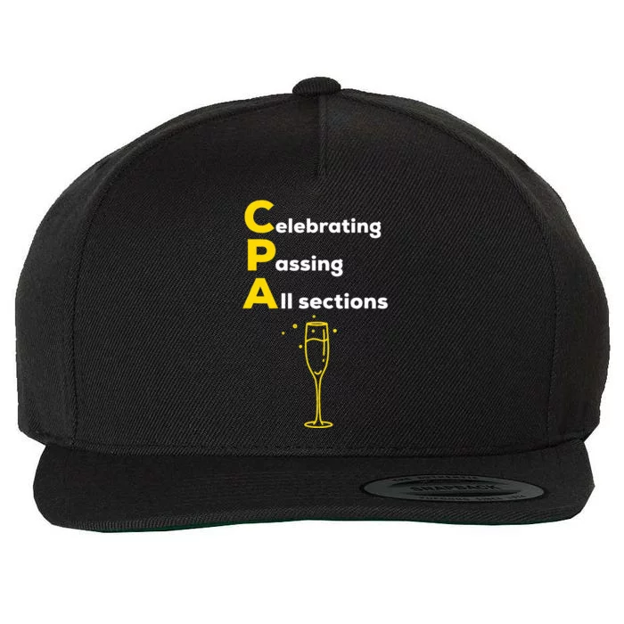 Cpa Celebrating Passing Test New Accountant Gift Wool Snapback Cap