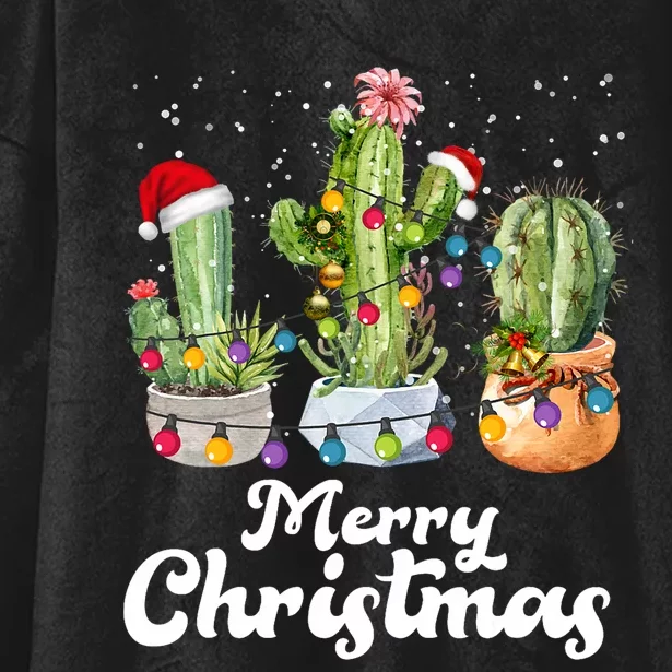 Cactus Christmas Pj Costume Design Party Plant Lovers Hooded Wearable Blanket