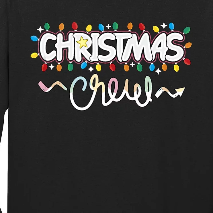 Christmas Crew Party Friends Merry Christmas Lights Family Tank Top Tall Long Sleeve T-Shirt