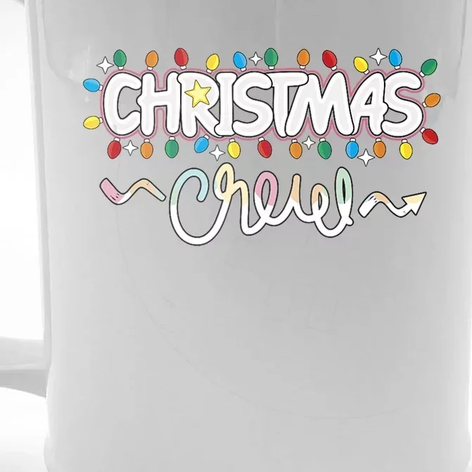 Christmas Crew Party Friends Merry Christmas Lights Family Tank Top Front & Back Beer Stein