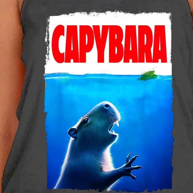 Classic Capybara Paws Lover Animals Outfits Capybaras Kawai Women's Knotted Racerback Tank