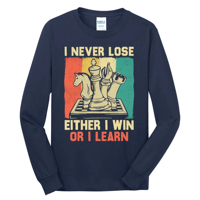 Cool Chess Piece Lovers Teen Boy Gifts For Chess Players Tall Long Sleeve T-Shirt