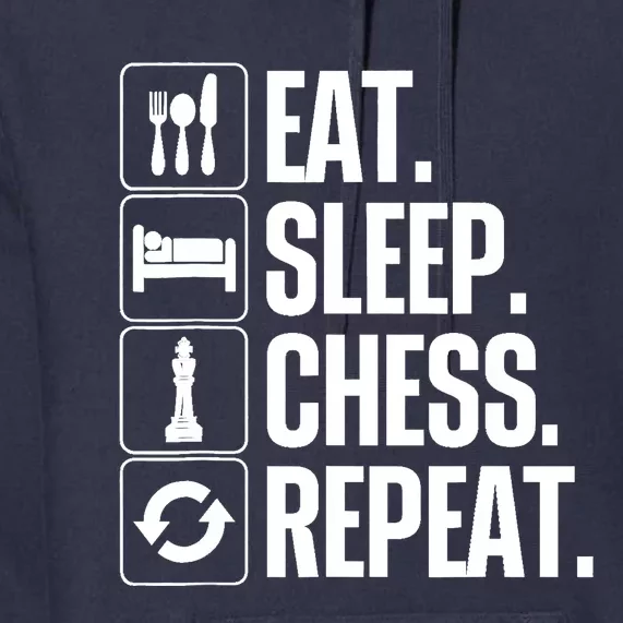 Cute Chess Player Art For Boy Chess Lover Novelty Premium Hoodie