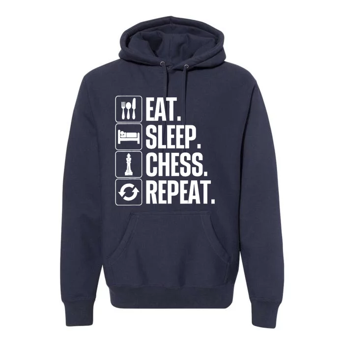 Cute Chess Player Art For Boy Chess Lover Novelty Premium Hoodie