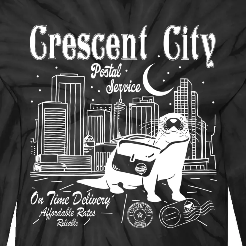 Crescent City Postal Service Messenger Otter Crescent City Tie-Dye Long Sleeve Shirt