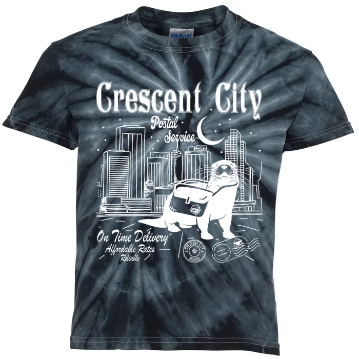 Crescent City Postal Service Messenger Otter Crescent City Kids Tie-Dye T-Shirt