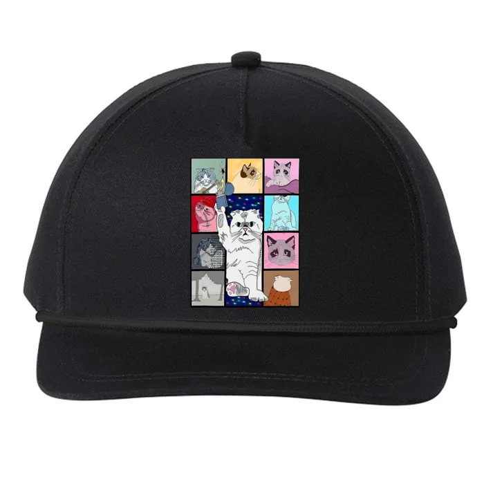 Cute Cat Purring In My Lap Cause It Loves Me Cat Lover Snapback Five-Panel Rope Hat