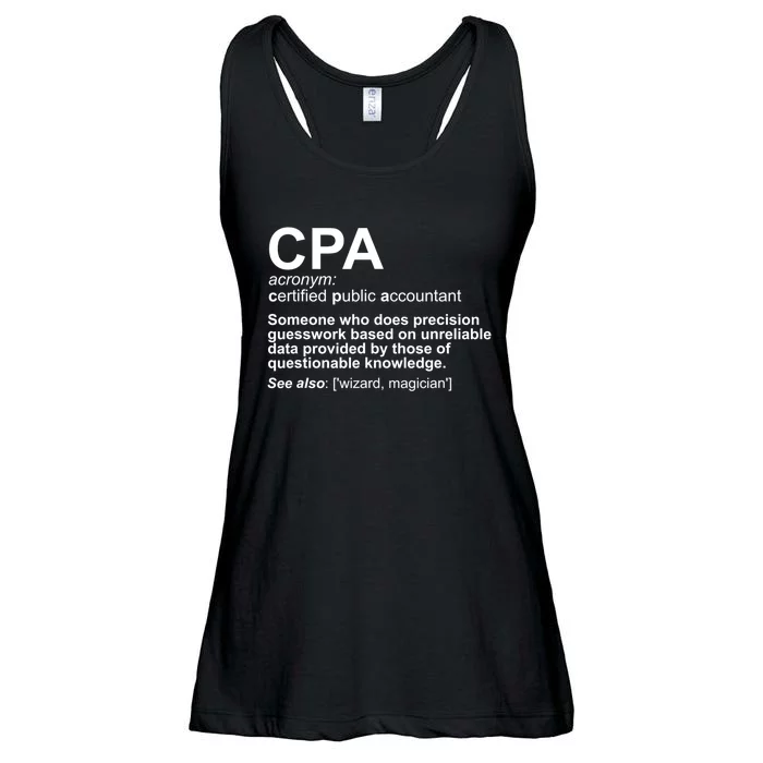 CPA Certified Public Gift Accountant Definition Funny Gift Ladies Essential Flowy Tank