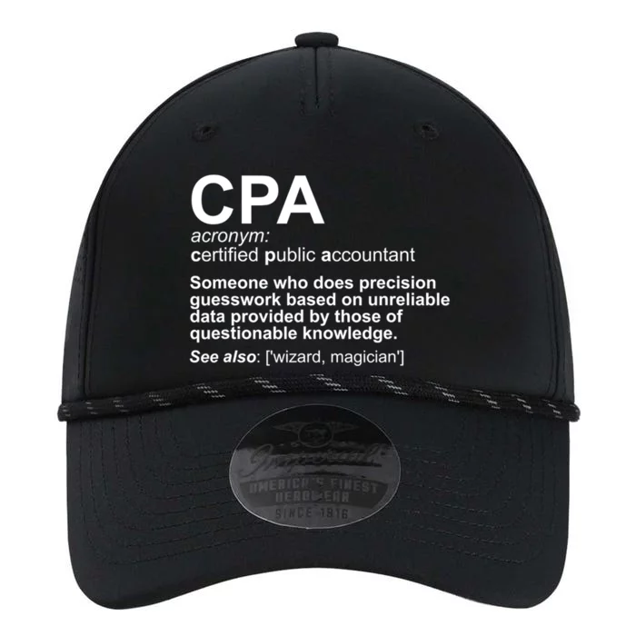 CPA Certified Public Gift Accountant Definition Funny Gift Performance The Dyno Cap