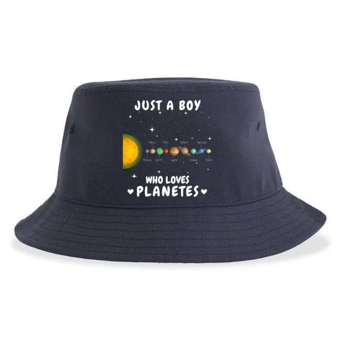 Cute Colorful Planet Solar System Gift Sustainable Bucket Hat