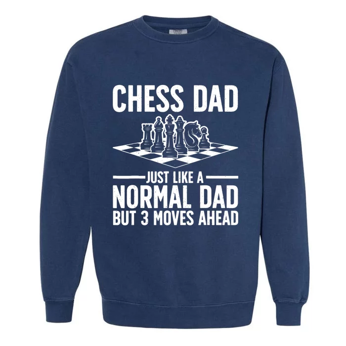 Cool Chess Player Art For Dad Knight Chess Lovers Pieces Garment-Dyed Sweatshirt