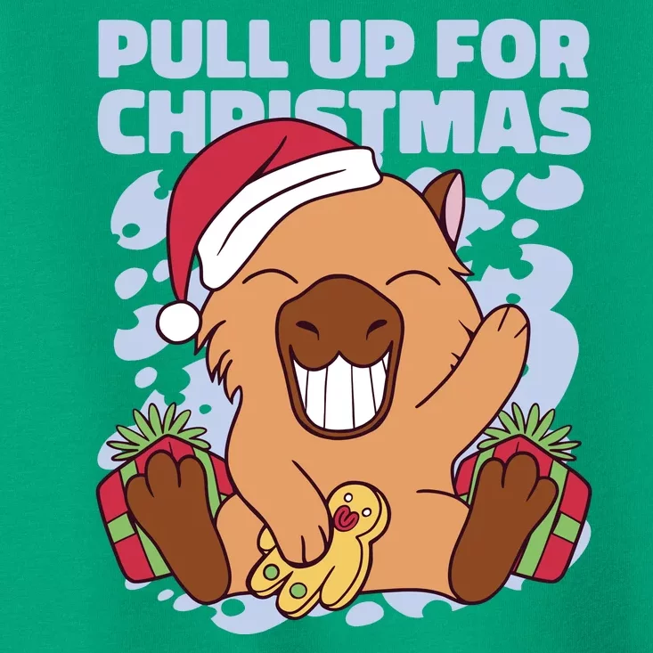 Christmas Capybara Pull Up Toddler T-Shirt