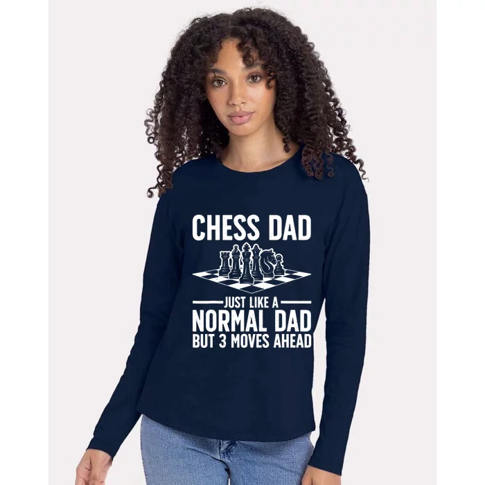 Cool Chess Player Art For Dad Knight Chess Lovers Pieces Womens Cotton Relaxed Long Sleeve T-Shirt