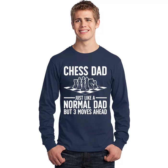 Cool Chess Player Art For Dad Knight Chess Lovers Pieces Long Sleeve Shirt