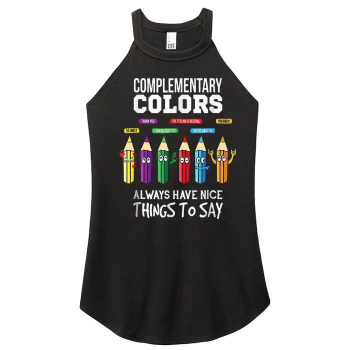 Complementary Colors Pun Artist Art Teacher Women’s Perfect Tri Rocker Tank