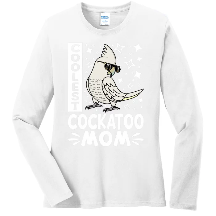 Coolest Cockatoo Parrot Mom I Goffins Cockatoo Premium Ladies Long Sleeve Shirt