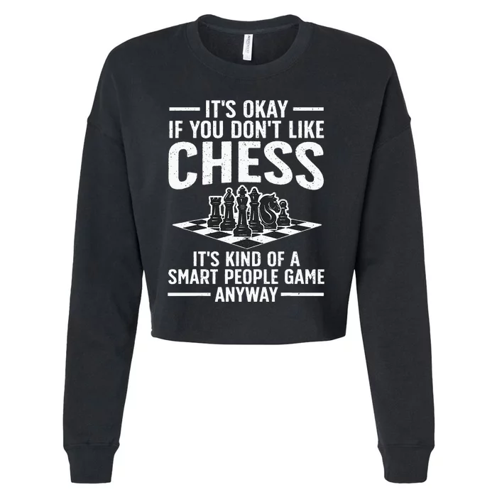 Cool Chess Players Art Chess Lover Novelty Cropped Pullover Crew