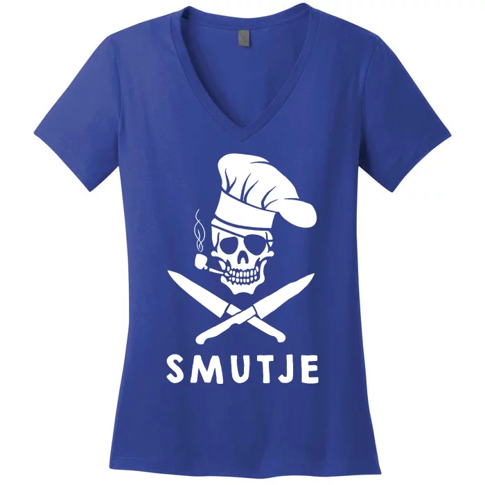 Cooking Cookie Pirate Women's V-Neck T-Shirt