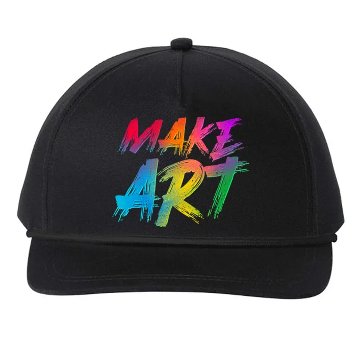 Cool Colorful Painted Make Art Snapback Five-Panel Rope Hat