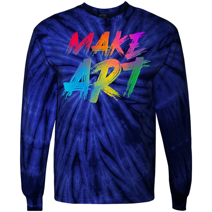 Cool Colorful Painted Make Art Tie-Dye Long Sleeve Shirt