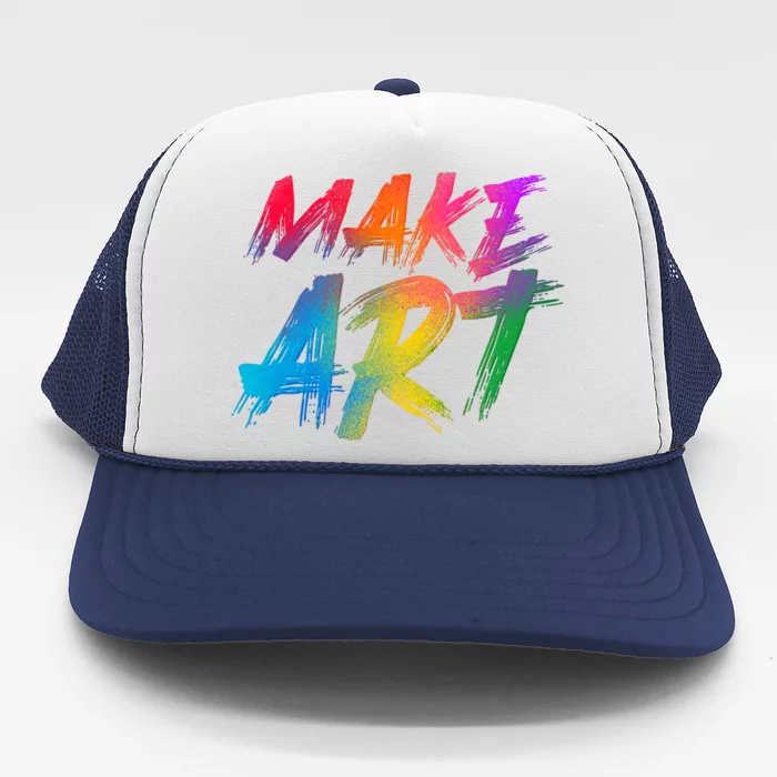 Cool Colorful Painted Make Art Trucker Hat